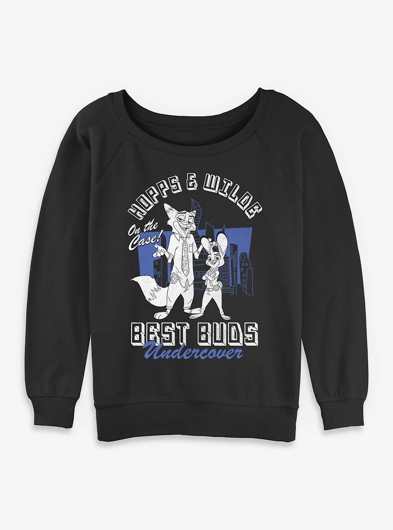 Disney Pixar Zootopia Police Womens Slouchy Sweatshirt
