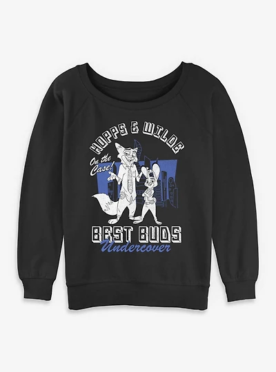 Disney Pixar Zootopia Police Womens Slouchy Sweatshirt
