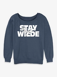 Disney Pixar Zootopia Stay Wilde Womens Slouchy Sweatshirt
