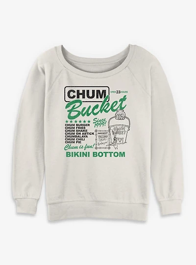 SpongeBob SquarePants Chum Bucket Ad Womens Slouchy Sweatshirt