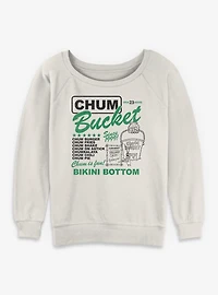 SpongeBob SquarePants Chum Bucket Ad Womens Slouchy Sweatshirt