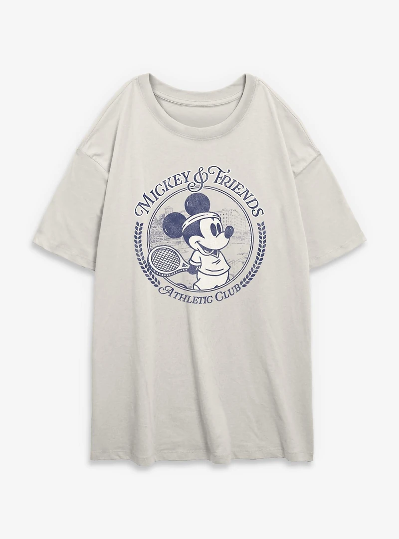 Disney Mickey Mouse Tennis Womens Oversized T-Shirt