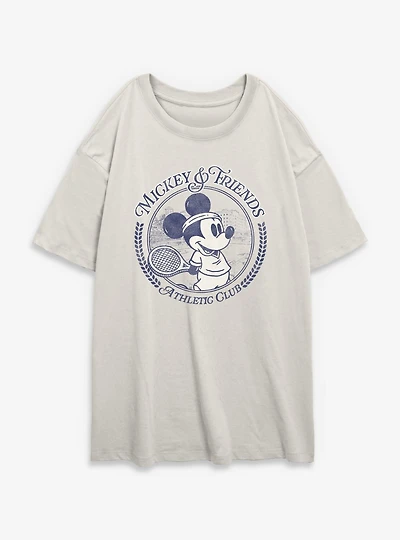 Disney Mickey Mouse Tennis Womens Oversized T-Shirt