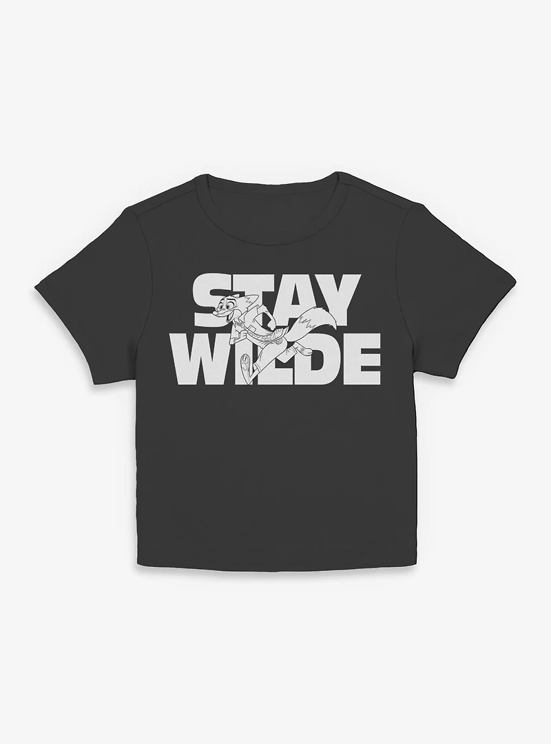 Disney Pixar Zootopia Stay Wilde Womens Baby Tee