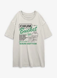 SpongeBob SquarePants Chum Bucket Ad Womens Oversized T-Shirt