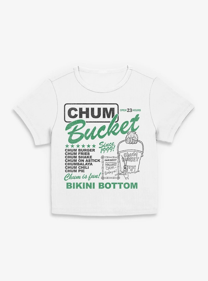 SpongeBob SquarePants Chum Bucket Ad Womens Baby Tee