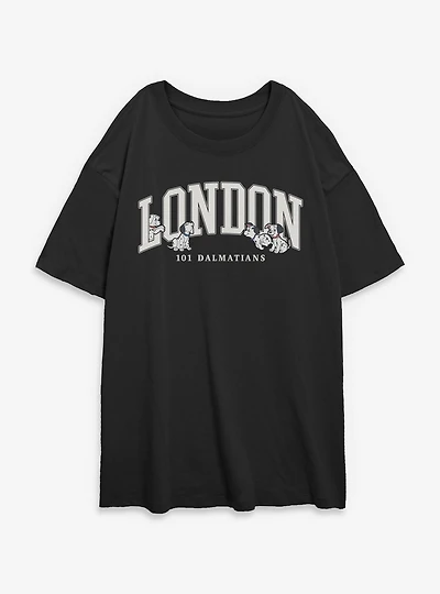 Disney 101 Dalmatians English Puppies Womens Oversized T-Shirt