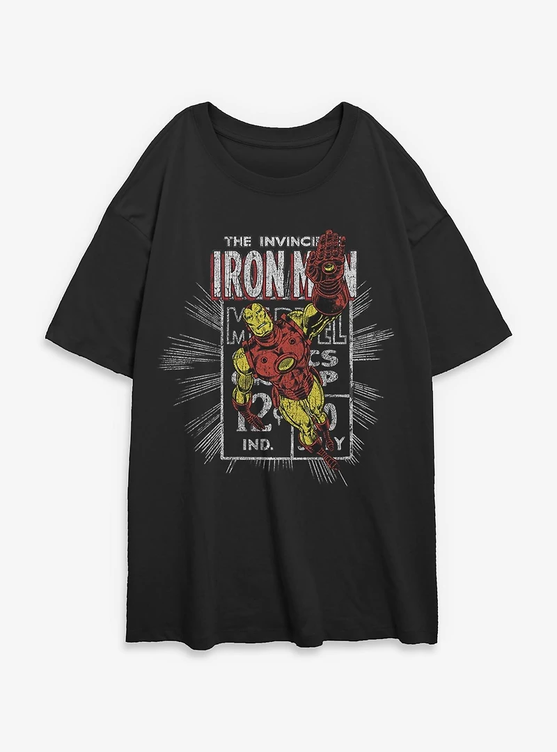 Marvel Ironman Stamp Womens Oversized T-Shirt