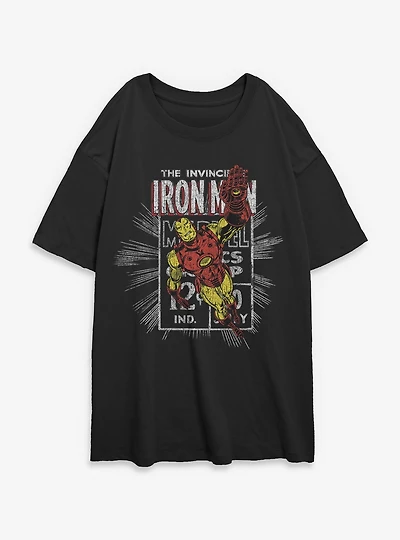 Marvel Ironman Stamp Womens Oversized T-Shirt