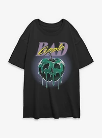 Disney Villains Bad Apple Retro Womens Oversized T-Shirt
