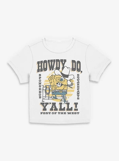 SpongeBob SquarePants Howdy Womens Baby Tee