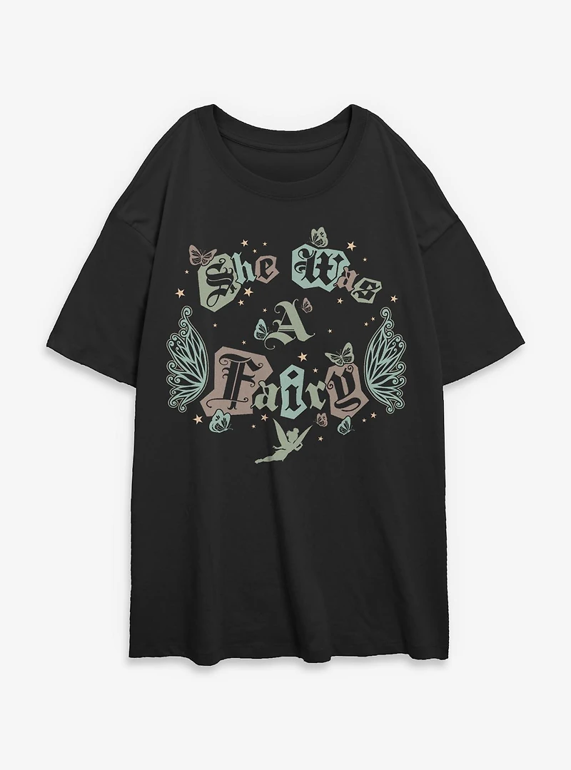 Disney Tinkerbell A Fairy Womens Oversized T-Shirt