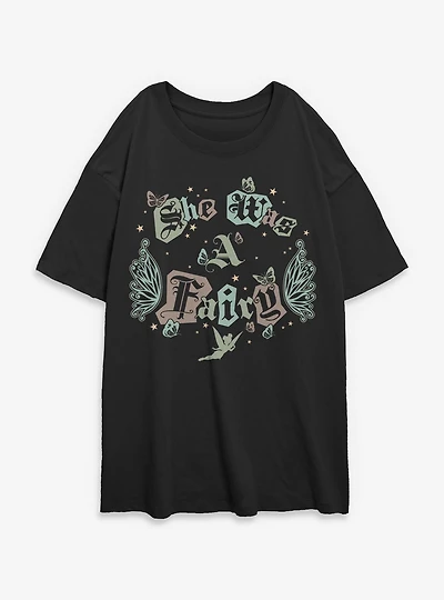 Disney Tinkerbell A Fairy Womens Oversized T-Shirt