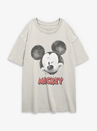 Disney Mickey Mouse Winks Womens Oversized T-Shirt