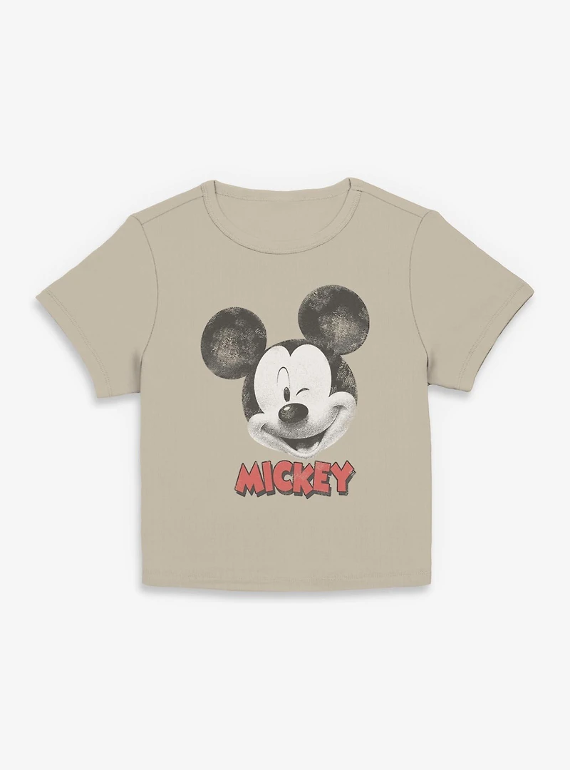 Disney Mickey Mouse Winks Womens Baby Tee