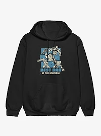 Marvel Comics Retro Best Dad Universe Blue Panel Heros Hoodie