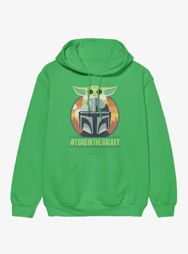 Star Wars The Mandalorian Grogu On Number 1 Dad Helmet Hoodie