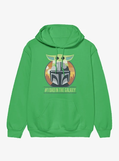 Star Wars The Mandalorian Grogu On Number 1 Dad Helmet Hoodie