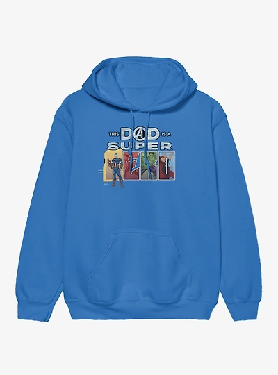 Marvel Comics Retro This Dad Is Super Hero Line Up Hoodie