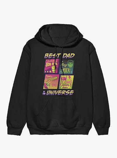 Marvel Comics Retro Best Dad The Universe Comic Squares Hoodie