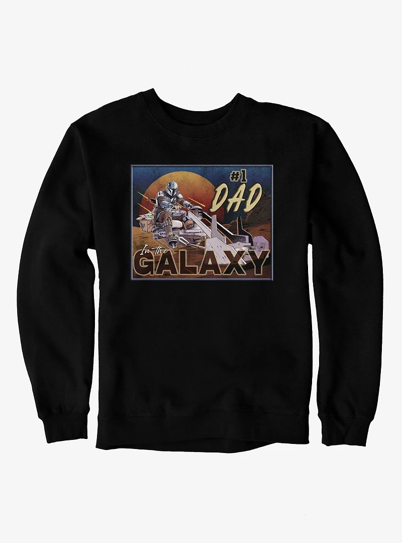 Star Wars The Mandalorian Number 1 Galaxy Dad Speeder Sweatshirt