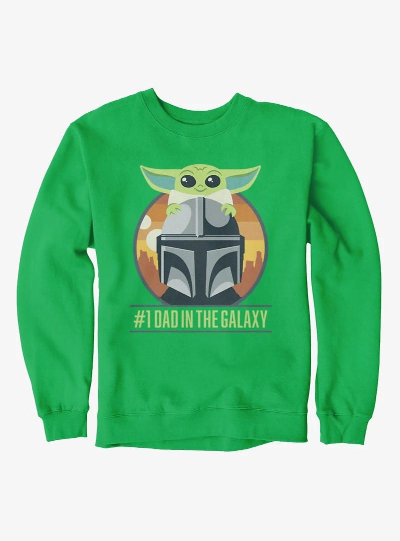 Star Wars The Mandalorian Grogu On Number 1 Dad Helmet Sweatshirt