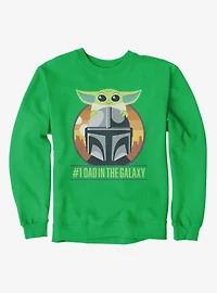 Star Wars The Mandalorian Grogu On Number 1 Dad Helmet Sweatshirt