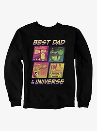 Marvel Comics Retro Best Dad The Universe Comic Squares Sweatshirt