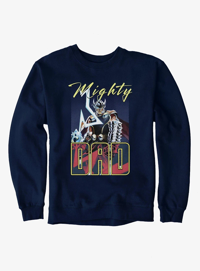 Marvel Thor Retro Mighty Dad Lightning Sweatshirt