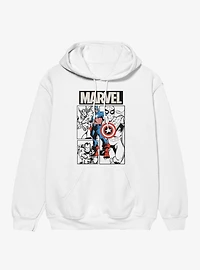 Marvel Comics Retro Full Color Captain And Team Hoodie