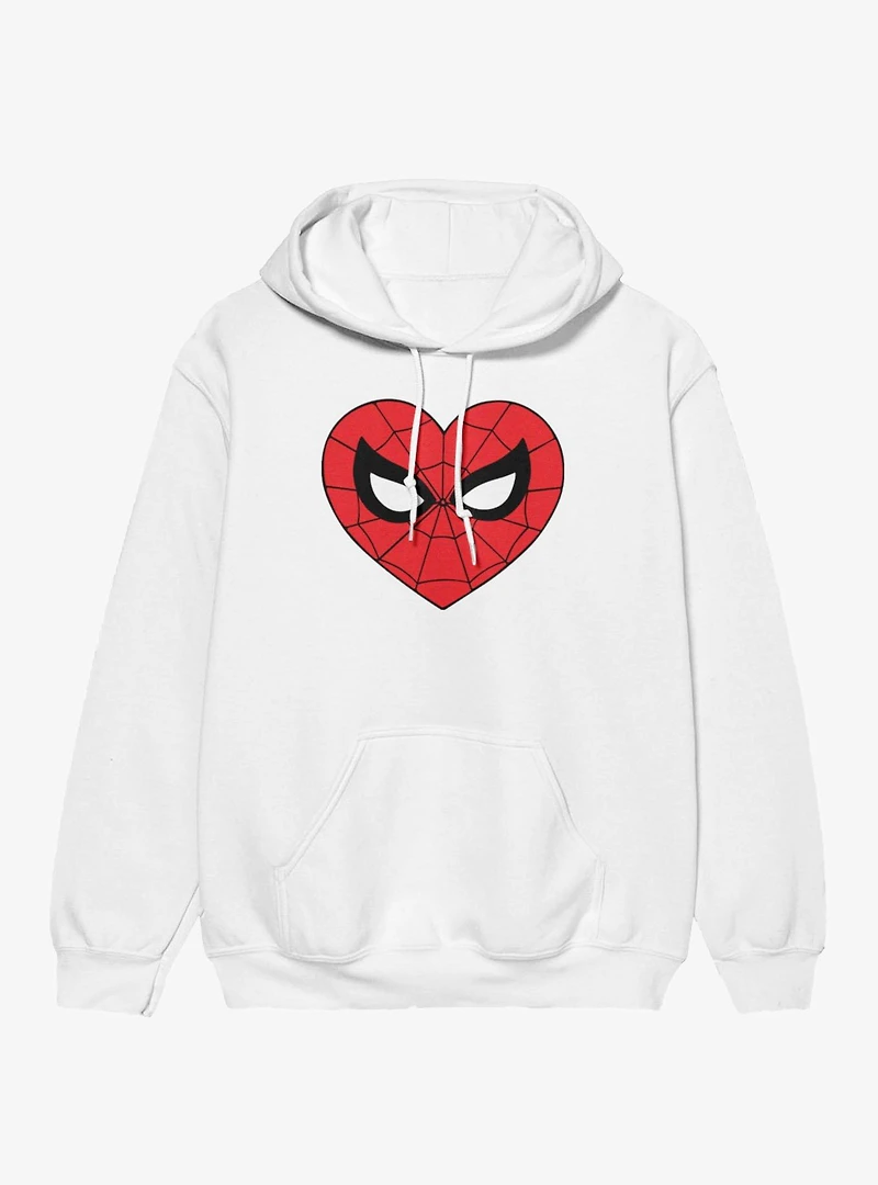 Marvel Spider-Man Heart Face Icon Hoodie