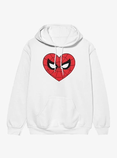 Marvel Spider-Man Heart Face Icon Hoodie