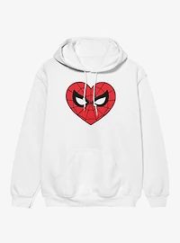 Marvel Spider-Man Heart Face Icon Hoodie