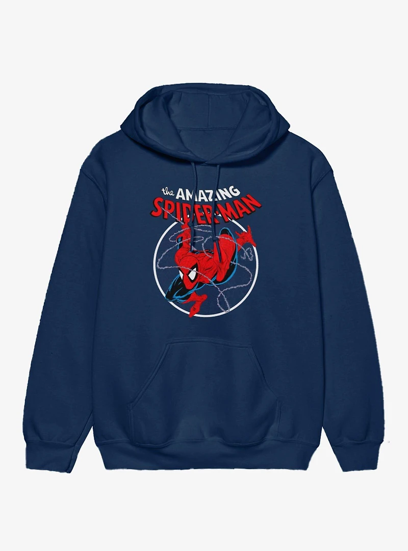 Marvel Comics Retro Web Sling Circle Red Hoodie