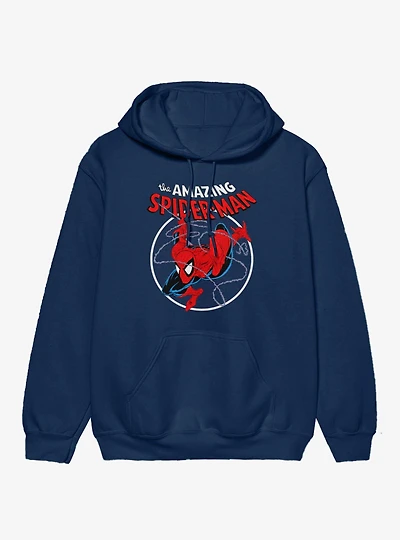 Marvel Comics Retro Web Sling Circle Red Hoodie
