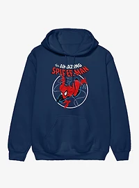 Marvel Comics Retro Web Sling Circle Red Hoodie