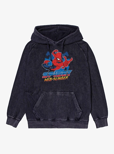 Marvel Spider-Man Web-Slinger Spidey Mineral Wash Hoodie