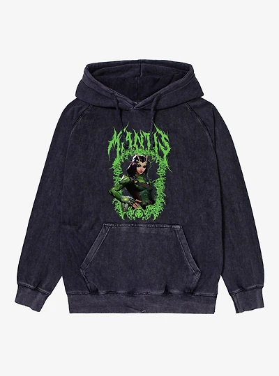 Marvel Rivals Mantis Green Grow Mineral Wash Hoodie