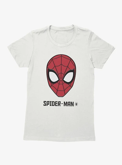 Marvel Spider-Man Big Face With Name Womens T-Shirt