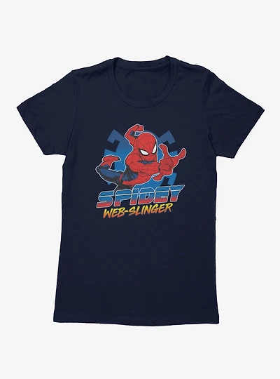 Marvel Spider-Man Web-Slinger Spidey Womens T-Shirt