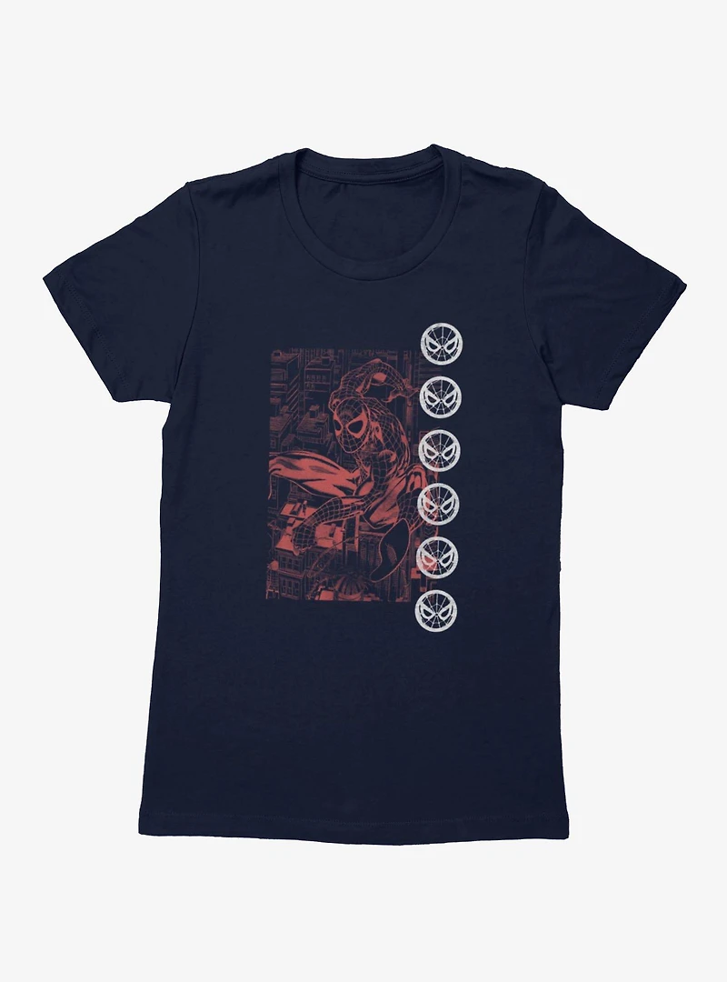 Marvel Comics Retro Red Ink Panel Womens T-Shirt