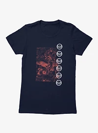 Marvel Comics Retro Red Ink Panel Womens T-Shirt
