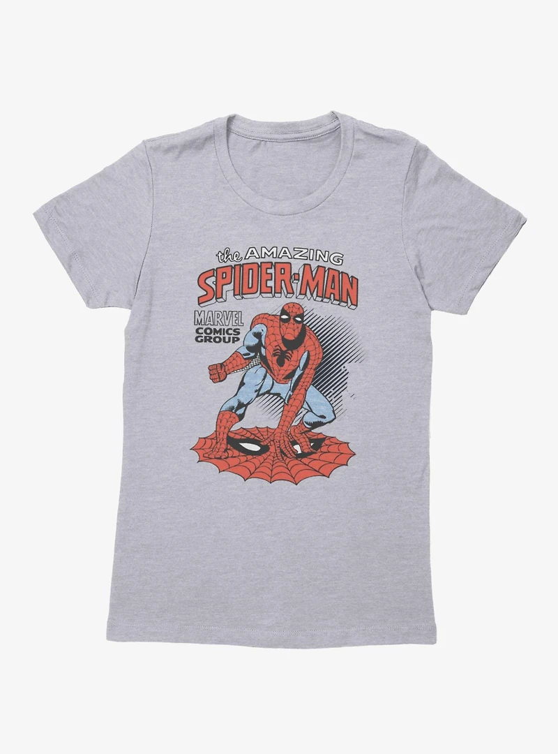 Marvel Comics Retro Crouch On Icon Womens T-Shirt