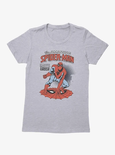 Marvel Comics Retro Crouch On Icon Womens T-Shirt