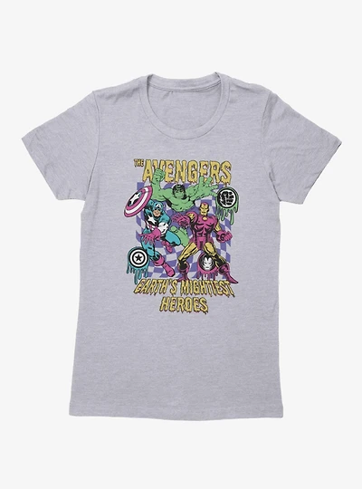 Marvel Comics Retro Earths Mightiest Heroes Melty Icons Womens T-Shirt