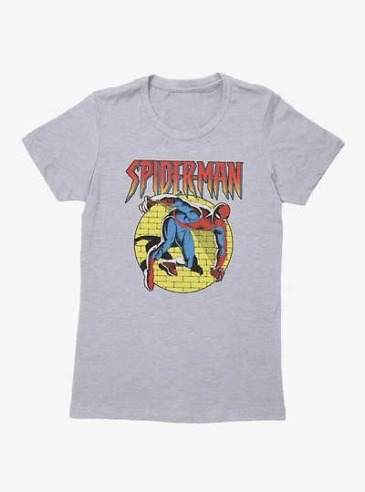 Marvel Comics Retro Yellow Brick Wall Womens T-Shirt