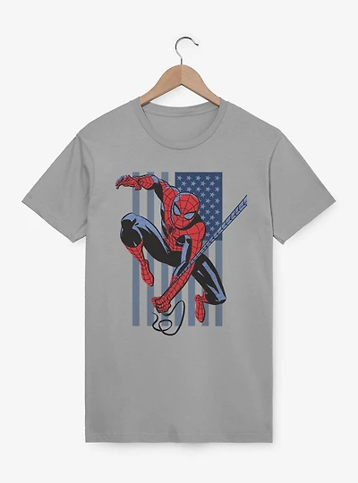 Marvel Spider-Man Flag Leap T-Shirt