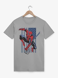 Marvel Spider-Man Flag Leap T-Shirt