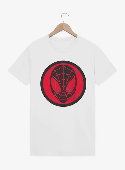 Marvel Spider-Man Black And Red Circle Face T-Shirt