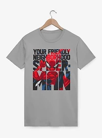 Marvel Spider-Man Friendly Neighbor Text Fill T-Shirt